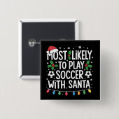 Am wahrscheinlichsten wird Fußball mit Weihnachtsf Button (Vorne & Hinten)