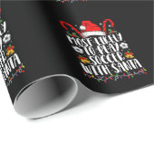 Am wahrscheinlichsten wird Fußball mit Weihnachtsf Geschenkpapier (Rolleneckpunkt)