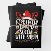 Am wahrscheinlichsten wird Fußball mit Weihnachtsf Geschenkpapier Set (Beispiel)