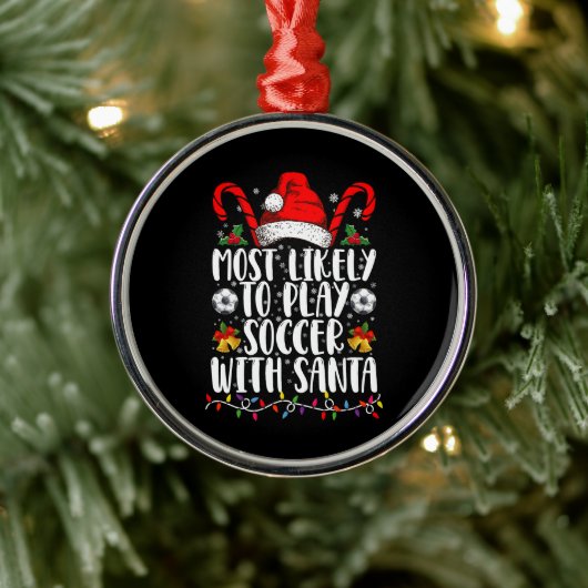 Am wahrscheinlichsten wird Fußball mit Weihnachtsf Ornament Aus Metall (Baum)