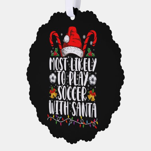 Am wahrscheinlichsten wird Fußball mit Weihnachtsf Ornament Karte (Links)