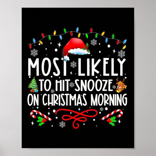Am wahrscheinlichsten wird man am Weihnachtsmorgen Poster (Vorne)