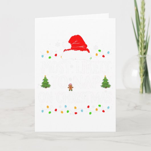 Am wahrscheinlichsten wird man an Weihnachten döse Karte (Vorderseite)