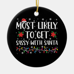 Am wahrscheinlichsten wird man mit Santa Family Xm Keramik Ornament