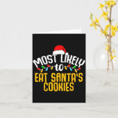 Am wahrscheinlichsten wird man Santas Kekse essen Karte (Gelbe Blume)