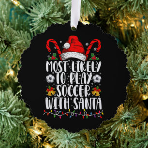 Am Wahrscheinlichsten Wird Mit Santa Family Xmas F Ornament Karte