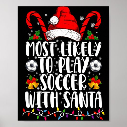 Am Wahrscheinlichsten Wird Mit Santa Family Xmas F Poster (Vorne)