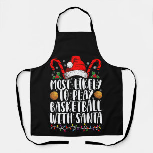Am wahrscheinlichsten wird mit Santa Xmas Basketba Schürze