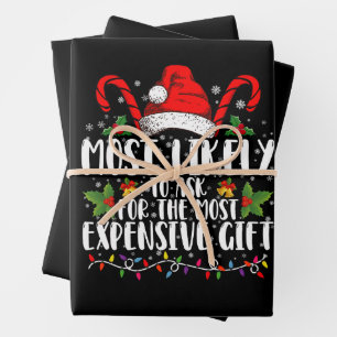 Am Wahrscheinlichsten wird nach dem teuersten Gesc Geschenkpapier Set