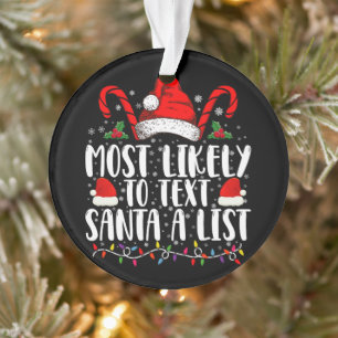 Am wahrscheinlichsten wird Santa eine Liste passen Ornament