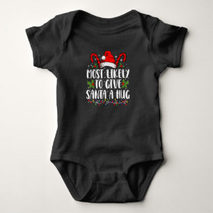 Am wahrscheinlichsten wird Santa einen umarmenden Baby Strampler