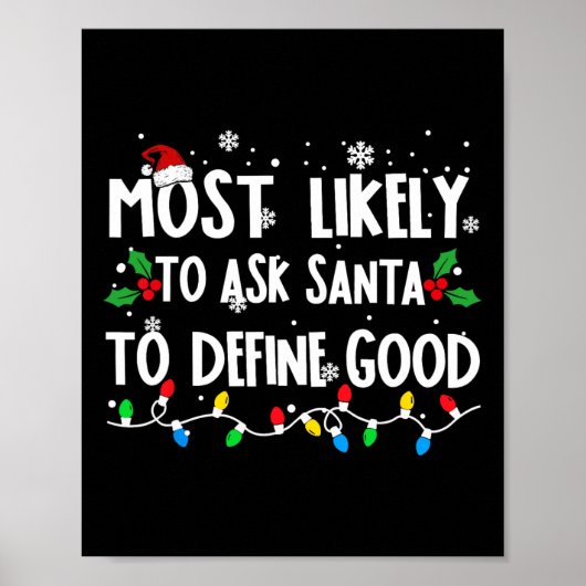 Am wahrscheinlichsten wird Santa gefragt, ein gute Poster (Vorne)