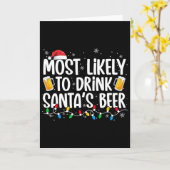 Am wahrscheinlichsten wird Santa's Bier getrunken  Karte (Gelbe Blume)