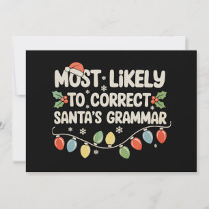 Am wahrscheinlichsten wird Santas Grammatik zu Wei Feiertagskarte