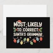 Am wahrscheinlichsten wird Santas Grammatik zu Wei Feiertagskarte (Vorne/Hinten)