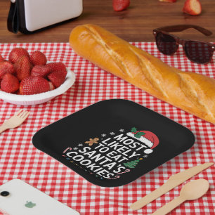Am Wahrscheinlichsten wird Santas Kekse essen Fami Pappteller