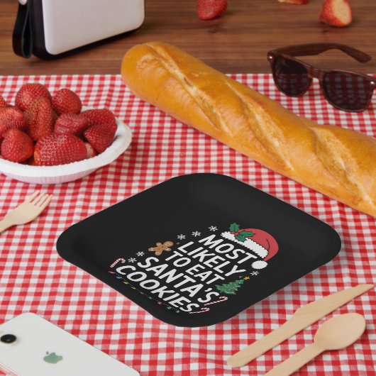 Am Wahrscheinlichsten wird Santas Kekse essen Fami Pappteller (Picknick)