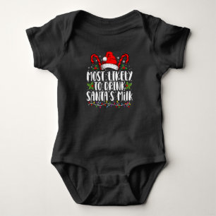 Am wahrscheinlichsten wird Santa's Milch lustiges Baby Strampler