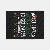 Am wahrscheinlichsten wird sie mit Santa Matching Fleecedecke (Vorderseite (Horizontal))