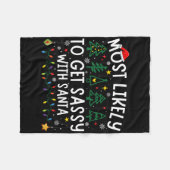 Am wahrscheinlichsten wird sie mit Santa Matching Fleecedecke (Vorderseite (Horizontal))