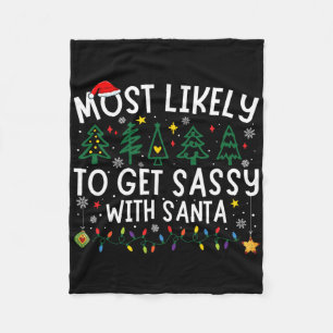 Am wahrscheinlichsten wird sie mit Santa Matching Fleecedecke