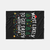 Am wahrscheinlichsten wird sie mit Santa Matching Fleecedecke (Vorderseite (Horizontal))