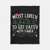 Am wahrscheinlichsten wird sie mit Santa Matching Fleecedecke (Vorderseite)
