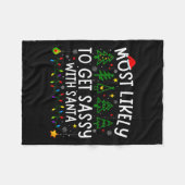 Am wahrscheinlichsten wird sie mit Santa Matching Fleecedecke (Vorderseite (Horizontal))