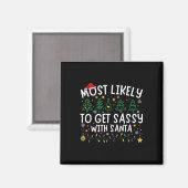 Am wahrscheinlichsten wird sie mit Santa Matching Magnet (Vorderseite/Rückseite)