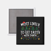 Am wahrscheinlichsten wird sie mit Santa Matching Magnet (Vorderseite/Rückseite)