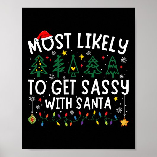 Am wahrscheinlichsten wird sie mit Santa Matching Poster (Vorne)