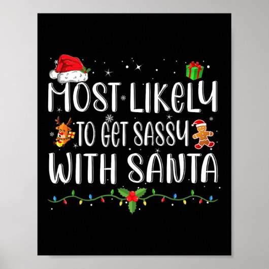 Am wahrscheinlichsten wird sie mit Santa Matching  Poster (Vorne)