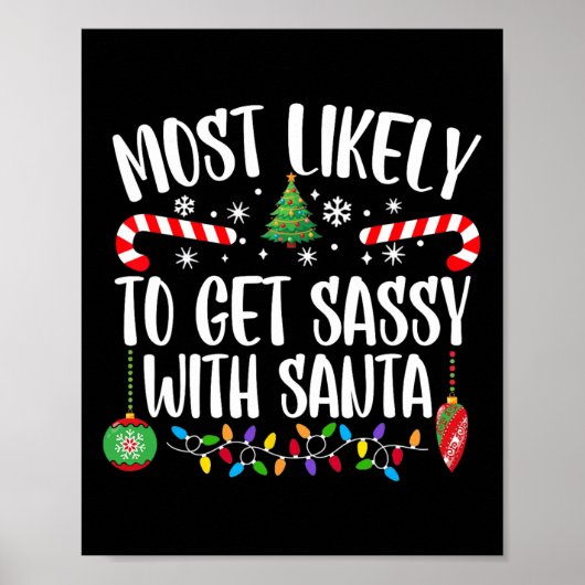 Am wahrscheinlichsten wird sie mit Santa Matching Poster (Vorne)