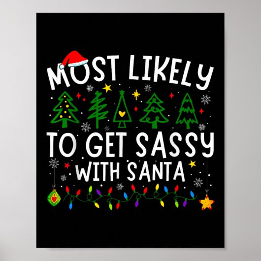 Am wahrscheinlichsten wird sie mit Santa Matching Poster (Vorne)