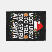 Am wahrscheinlichsten wird Six Seven bei Santa 67  Fleecedecke (Vorderseite (Horizontal))