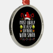 Am wahrscheinlichsten wird Softball mit der Santa Ornament Aus Metall (Rechts)