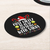 Am wahrscheinlichsten wird Softball mit der Santa Runder Pappuntersetzer (Angewinkelt)