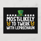 Am wahrscheinlichsten wird Twerk mit Leprechaun Da Postkarte (Vorderseite)