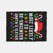 Am wahrscheinlichsten wird Weihnachten das Schlitt Fleecedecke (Vorderseite (Horizontal))