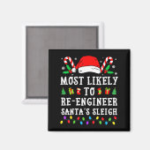 Am Wahrscheinlichsten wird Weihnachten das Schlitt Magnet (Vorderseite/Rückseite)