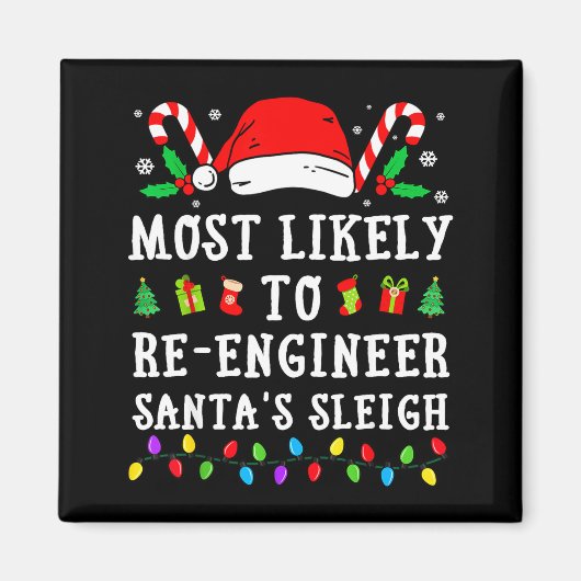 Am Wahrscheinlichsten wird Weihnachten das Schlitt Magnet (Vorne)