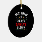 Am wahrscheinlichsten wird Weihnachten der Schlitt Keramik Ornament (Rechts)