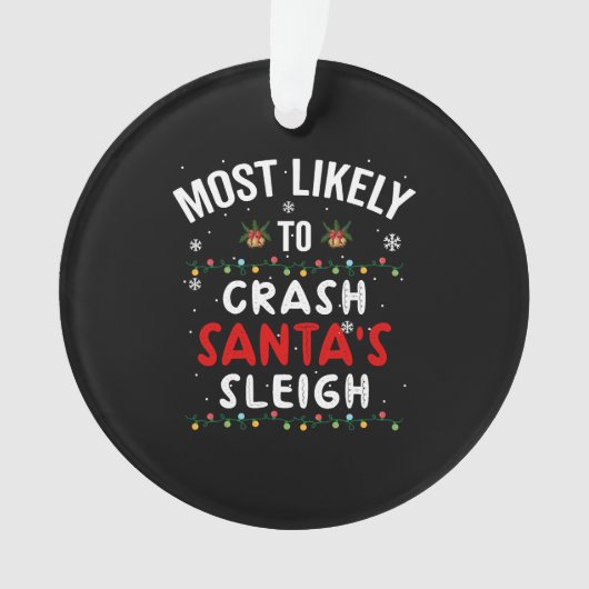 Am wahrscheinlichsten wird Weihnachten der Schlitt Ornament (Vorderseite)