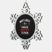 Am wahrscheinlichsten wird Weihnachten der Schlitt Schneeflocken Zinn-Ornament (Rechts)