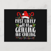 Am wahrscheinlichsten wird Weihnachten grillen und Einladungspostkarte (Vorderseite)