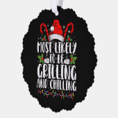 Am wahrscheinlichsten wird Weihnachten grillen und Ornament Karte (Links)