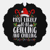 Am wahrscheinlichsten wird Weihnachten grillen und Ornament Karte (Vorderseite)