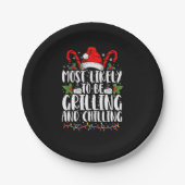 Am wahrscheinlichsten wird Weihnachten grillen und Pappteller (Vorderseite)