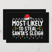 Am wahrscheinlichsten wird Weihnachten im Schlitte Einladung (Vorne/Hinten)