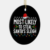 Am wahrscheinlichsten wird Weihnachten im Schlitte Keramik Ornament (Rechts)